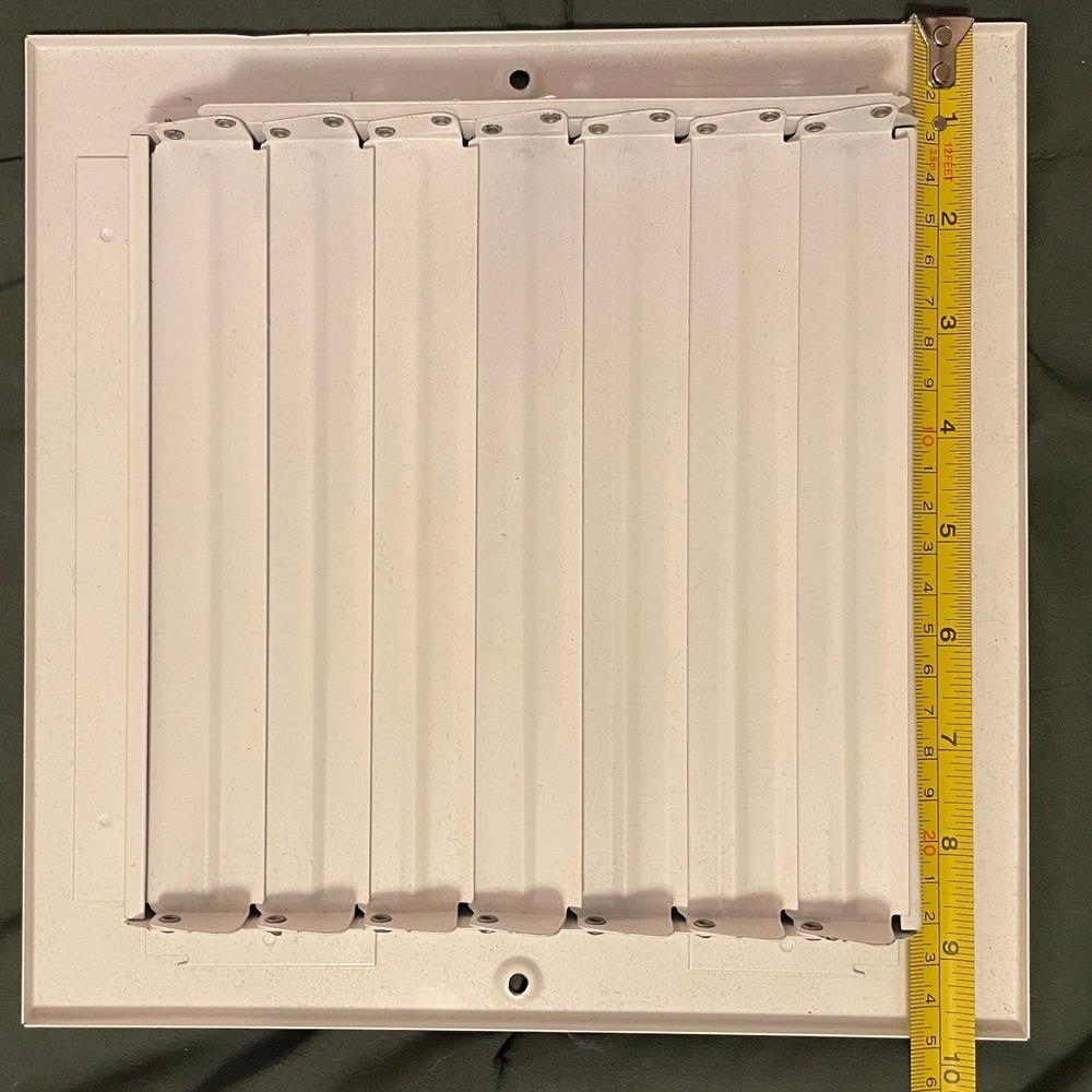 8x8 in White HVAC Wall Vent Diffuser Grill Cover Air Conditioner Louvered 3Way - Picture 3 of 4